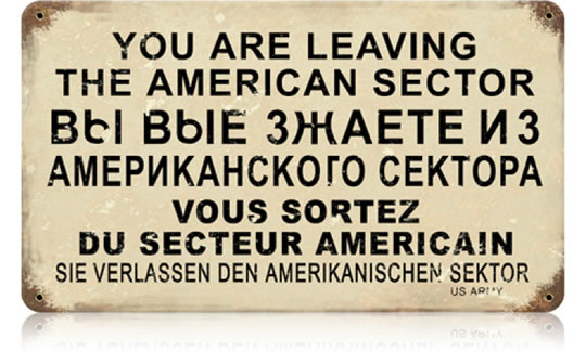 "American Sector" Vintage Metal Sign